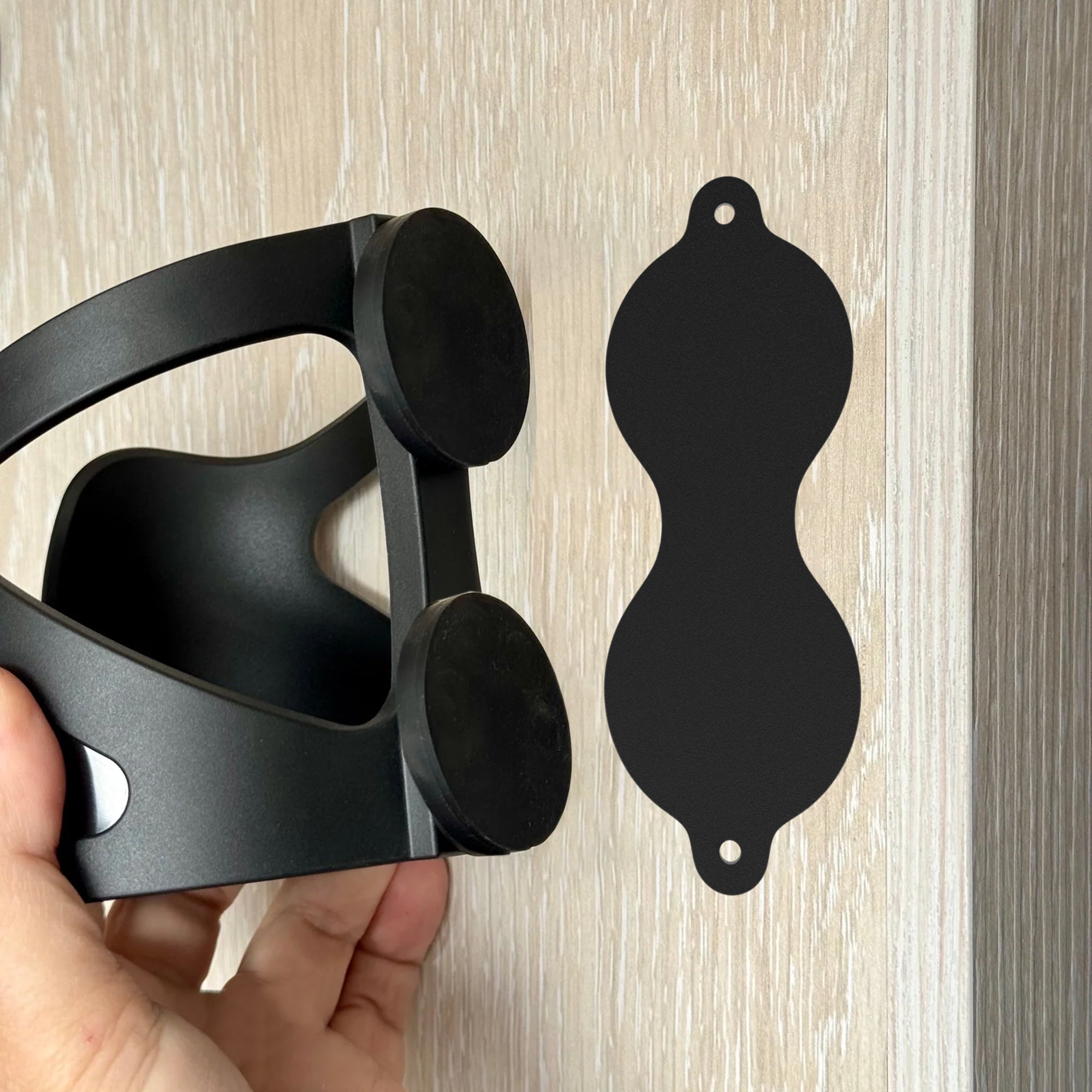 Magnetic Cup Holder - PURE FORCE + Stainless Steel Adhesion Pad in black