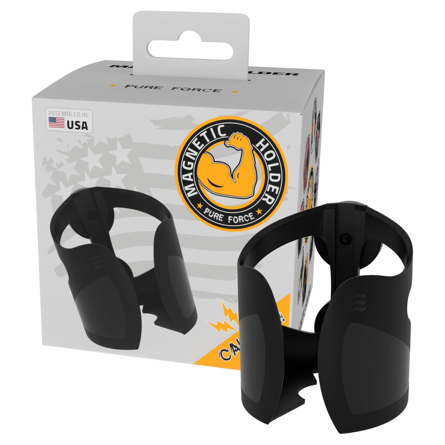 Magnetic Cup Holder - PURE FORCE - 2 Ultra-Strong Magnets - holds 20 lbs